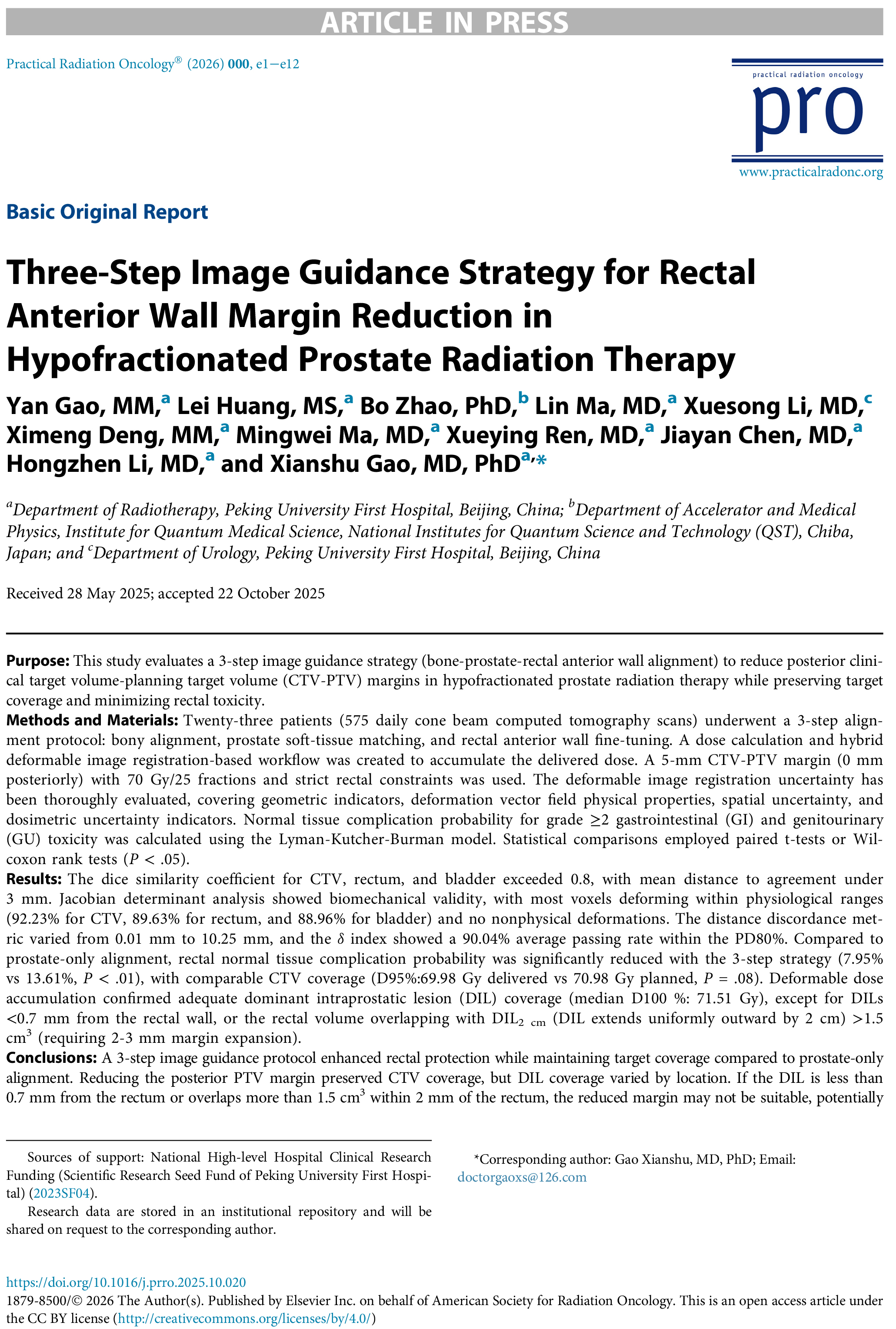 Three-StepImageGuidanceStrategyforRectalAnteriorWallMarginReductioninHypofractionatedProstateRadiationTherapy